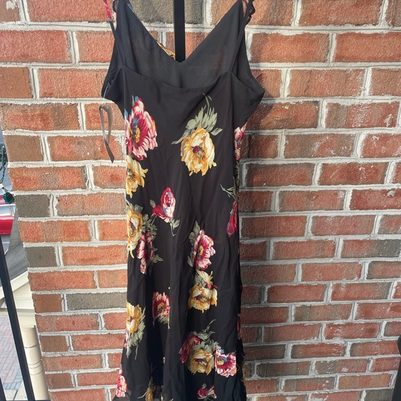 NWT Vintage Ralph Lauren Midi Dress Womens L Fairy Grunge Y2K Floral Goth Long - Picture 6 of 11